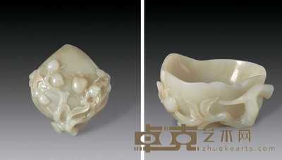 清 青玉桃形笔洗 长13.5cm